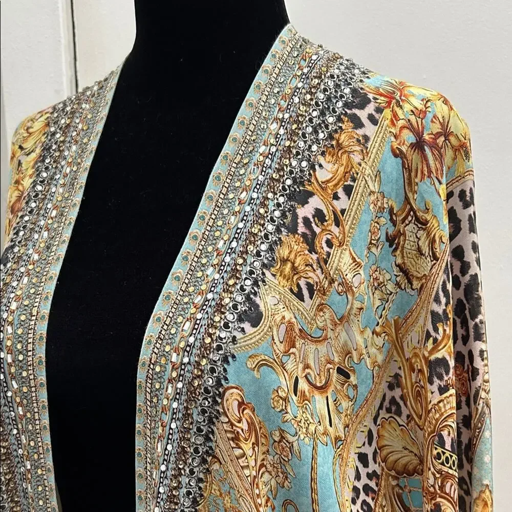 La Moda Clothing True Colours  Hi Lo Kimono Cover-Up, O/S